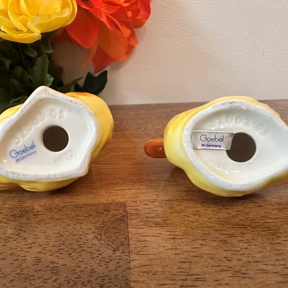 Vintage Goebel Duck Figurines West Germany Pair Hand Painted Ceramic Animal Deco - Picture 5 of 5